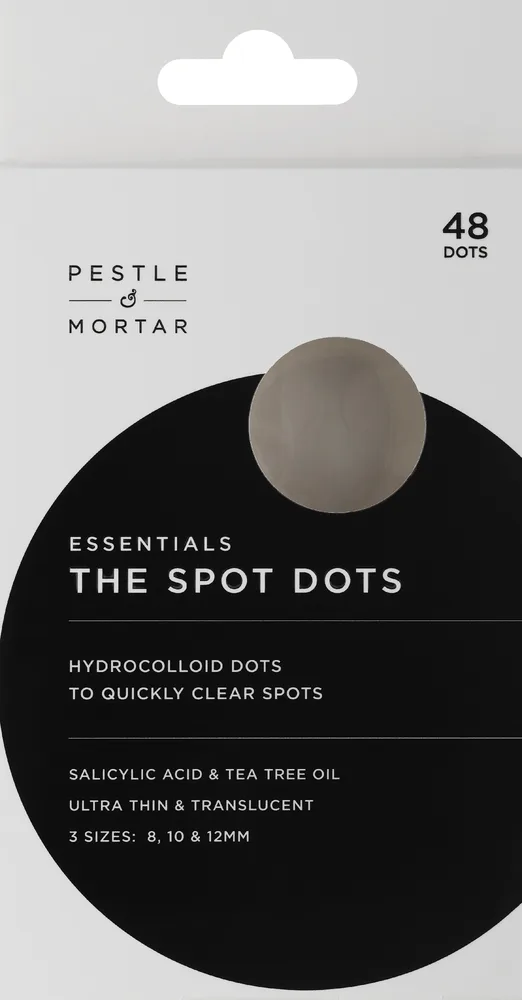 Гидроколлоидные патчи от прыщей Pestle & Mortar Essentials The Spot Dots с салициловой кислотой и чайным деревом