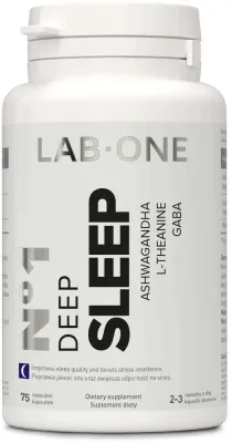БАД для качества сна Lab One Deep Sleep с мелатонином, ашвагандой и L-теанином, 75 шт