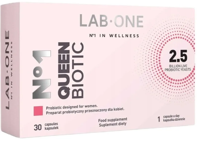 Пробиотик для женщин Lab One Queen Biotic, с дрожжами Saccharomyces cerevisiae, 30 капсул