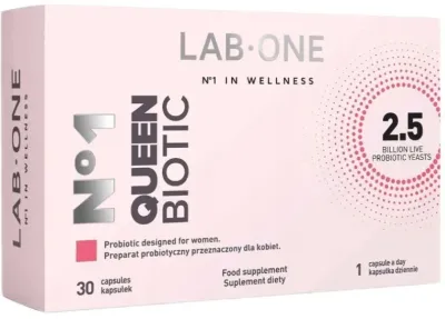 Пробиотик для женщин Lab One Queen Biotic, с дрожжами Saccharomyces cerevisiae, 30 капсул