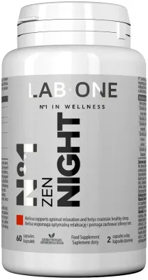 БАД Lab One Zen Night с валерианой, мелиссой и ашвагандой для спокойствия и сна, 60 шт