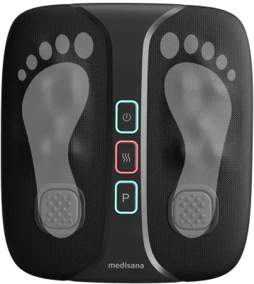 Массажёр для стоп Medisana LM 100 Foot Massager 60 W Black, шиацу и вибрация, с подогревом, 60 Вт, чёрный, 1 шт