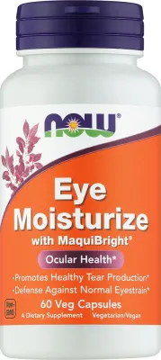 БАД Now Foods Eye Moisturize With Maquibright с экстрактом ягод маки, для здоровья глаз, 60 капсул