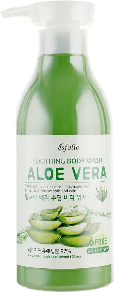 Успокаивающий гель для душа Esfolio Aloe Vera Soothing с соком алоэ, 500 мл