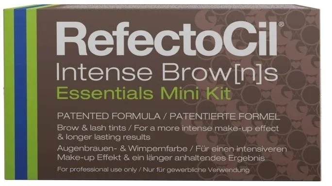 RefectoCil Intense Brow[n]s Essentials Mini Kit набор для окрашивания бровей Ash Brown 8 предметов, краска для бровей и ресниц