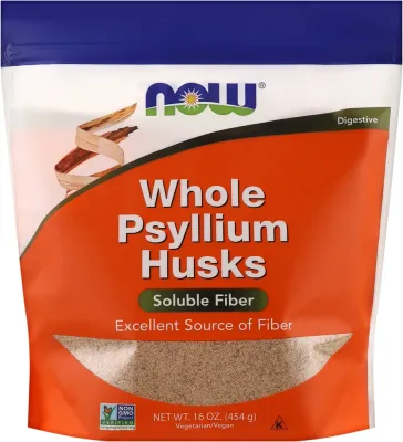 БАД Now Foods Whole Psyllium Husks псиллиум, цельная шелуха семян подорожника блошного, 454 г