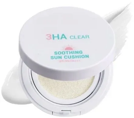 Кушон солнцезащитный Esfolio 3HA Clear Soothing Sun Cushion для лица, SPF50+ PA+++, 15 г, оттенок White