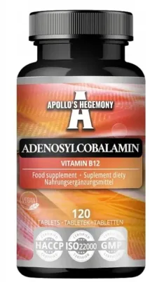 БАД Аденозилкобаламин B12 Apollo's Hegemony Adenosylcobalamin Vitamin B12 Food Supplement, 120 шт