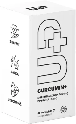 БАД куркумин UP Health Pharma Curcumin+ в капсулах с пиперином, 60 шт