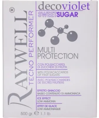 Осветляющая пудра для волос Raywell Deco Violet Sweet Sugar, до 6 тонов, беспылевая, 500 г