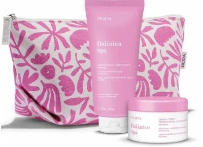 Набор Pupa Balinian Spa крем-гель для душа 300 мл концентрированный крем для тела 150 мл и косметичка