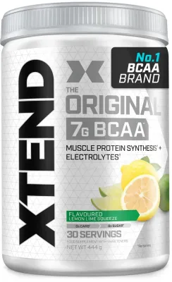 Комплекс аминокислот Xtend Original 7 г BCAA Lemon Lime Squeeze, лимон-лайм, 444 г