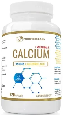 БАД Кальций + витамин C, капсулы Progress Labs Calcium + Vitamin C, 120 шт
