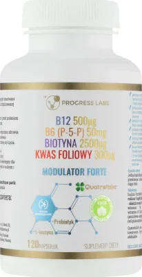 БАД с витаминами группы B и фолатом Progress Labs Modulator Forte, капсулы, 120 шт