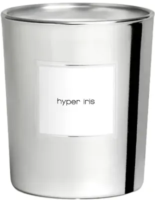 Свеча парфюмированная Courreges Hyper Iris в серебристом контейнере, ирис, листья фиалки и кедр, 350 г