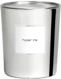 Свеча парфюмированная Courreges Hyper Iris в серебристом контейнере, ирис, листья фиалки и кедр, 350 г — фото 1