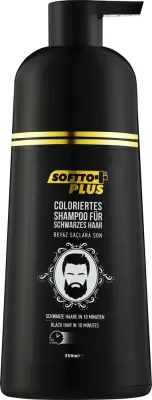 Шампунь окрашивающий для мужчин Softto Plus Black Hair Shampoo чёрный, 350 мл
