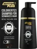 Шампунь окрашивающий для мужчин Softto Plus Black Hair Shampoo чёрный, 350 мл — фото 2