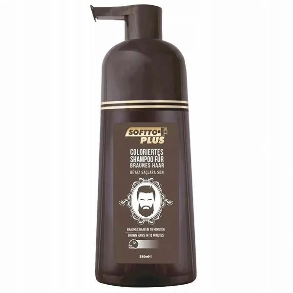 Шампунь тонирующий для мужчин Softto Plus Brown Hair Shampoo, коричневый, 350 мл