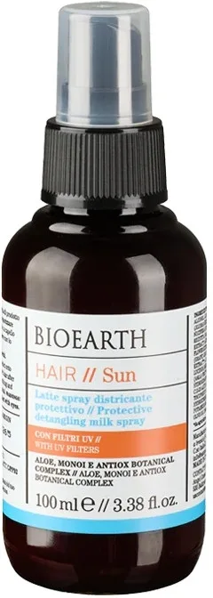 Спрей-молочко для волос после загара Bioearth Sun Hair Protective Detangling Milk Spray, 100 мл