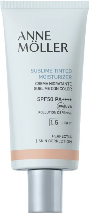 Тонирующий крем Anne Moller Sublime Tinted Moisturizer увлажняющий SPF 50, 50 мл, оттенок 1.5 - Light