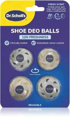 Дезодорант для обуви Scholl Odour-X Shoe Deo Balls шарики, многоразовые, 4 шт