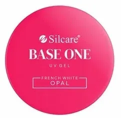Гель для наращивания ногтей Silcare Base One UV Gel French White Opal, холодный белый, для френча
