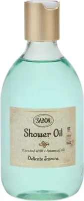Sabon Delicate Jasmine масло для душа 300 мл, цветочный аромат жасмина, с четырьмя маслами, Shower Oil