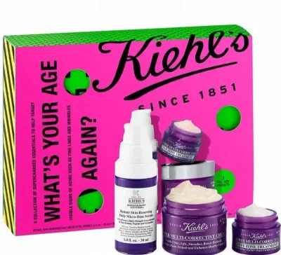Подарочный набор для лица Kiehl’s What’s Your Age Again? Gift Set: антивозрастной крем, крем для кожи вокруг глаз, сыворотка