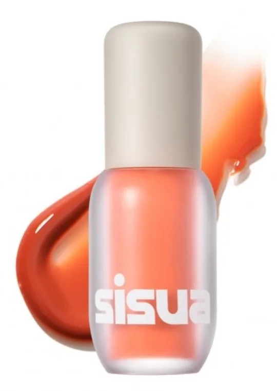 Блеск для губ Unleashia Sisua Popcorn Syrup Lip Plumper с эффектом объёма, с мерцающими частицами, 3,8 г, оттенок 02 - Mango Caramel