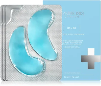 Патчи под глаза Symbiosis London Intensive Dark Circles Relief Eye Pads гидрогелевые, с ниацинамидом и гиалуроновой кислотой, 1 x 4 г, 3 x 4 г, 5 x 4 г, 3 x 4 г