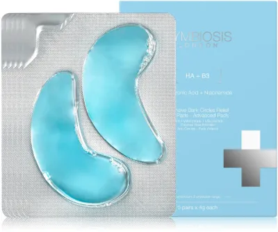 Патчи под глаза Symbiosis London Intensive Dark Circles Relief Eye Pads гидрогелевые, с ниацинамидом и гиалуроновой кислотой, 1 x 4 г, 3 x 4 г, 5 x 4 г, 5 x 4 г