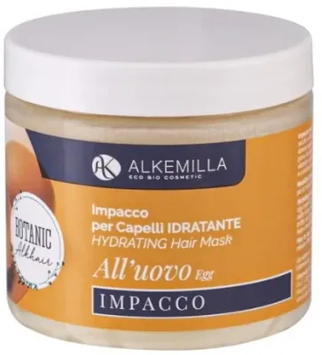 Alkemilla Eco Bio Cosmetic Alkemilla Eco Bio Cosmetic Egg Moisturizing Hair Pack - Увлажняющая маска для волос Alkemilla, яичный белок, гидролизованный шёлк, экстракты льна и овса, аминокислоты шёлка, 200 мл