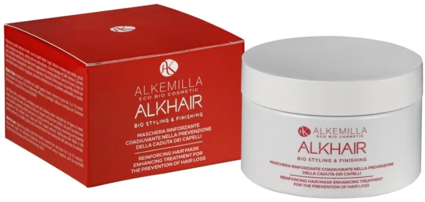 Alkemilla Eco Bio Cosmetic Alkemilla Eco Bio Cosmetic Reinforcing Hair Mask - Укрепляющая маска для волос Alkemilla, экстракты кофе, овса и камелии, экстракт зародышей пшеницы, аргинин, 200 мл