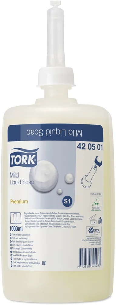 Мыло кремовое жидкое для рук Tork Premium с лёгким ароматом, 1000 мл