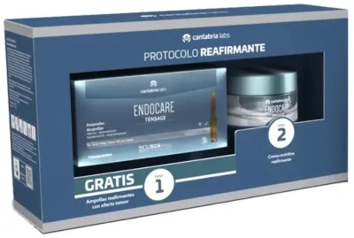 Набор Cantabria Labs Endocare Tensage ампулы 10 шт по 2 мл и крем для лица 50 мл для зрелой кожи