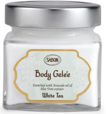 Sabon White Tea гель-желе для тела 200 мл, освежающий, с алоэ и маслом авокадо, аромат белого чая