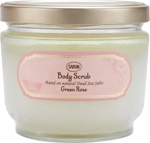 Sabon Sabon Green Rose Body Scrub - Скраб для тела Green Rose с солью Мёртвого моря, зелёная роза, 320 г