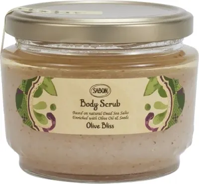 Sabon Sabon Olive Bliss Body Scrub - Скраб для тела Olive Bliss с солью Мёртвого моря, оливка, 320 г