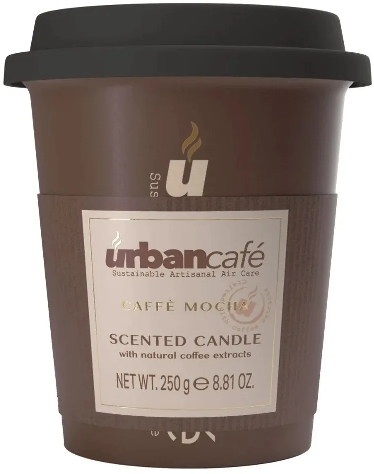 Свеча ароматическая в кружке Urban Cafe Caffe Mocha Candle Mug, аромат мокко, 250 г