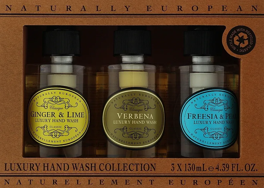 Набор жидкого мыла для рук Naturally European Mini Hand Wash Collection, три аромата, 3 x 130 мл
