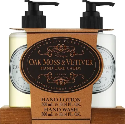 Набор Naturally European Oak Moss & Vetiver жидкое мыло для рук 300 мл и лосьон для рук 300 мл