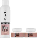 Набор гель для наращивания ногтей IBD Dual Builder теплый нюд мягкий гель и запаска 2x14 г+113 г — фото 1