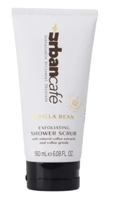 Urban Cafe Urban Cafe Vanilla Bean Exfoliating Shower Scrub - Отшелушивающий скраб для душа Vanilla Bean с экстрактом кофе, ваниль, 180 мл