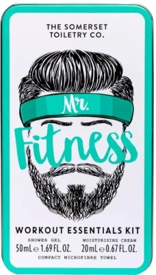 The Somerset Toiletry Co. The Somerset Toiletry Co. Mr. Fitness Workout Essentials Kit (sh/gel/50 мл + b/cr/20 мл + towel) - Мужской набор The Somerset Toiletry Mr. Fitness гель для душа 50 мл увлажняющий крем для тела 20 мл и полотенце