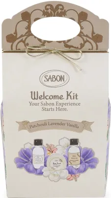 Набор для тела Sabon Patchouli Lavender Vanilla масло для душа молочко для тела и скраб с ароматом пачули, лаванды и ванили 100+50+60 мл