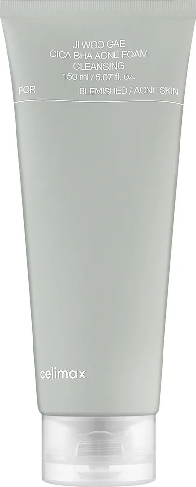 Celimax Ji Woo Gae Cica BHA Acne Foam Cleansing пенка для умывания для проблемной кожи 150 мл, с салициловой кислотой и центеллой, очищение пор