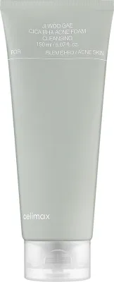 Celimax Ji Woo Gae Cica BHA Acne Foam Cleansing пенка для умывания для проблемной кожи 150 мл, с салициловой кислотой и центеллой, очищение пор