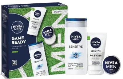Набор NIVEA MEN Sensitive гель для душа 3 в 1 250 мл гель для умывания 100 мл и универсальный крем 30 мл