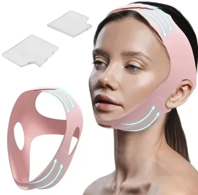 Охлаждающая маска для лица, розовая Yeye V-line Mask